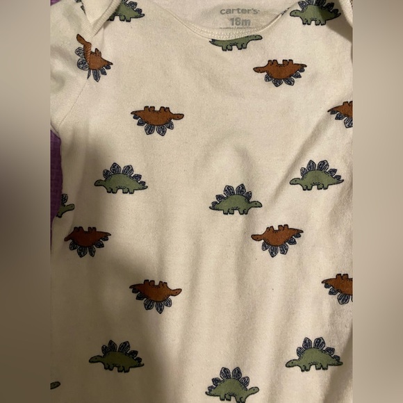 Carters 3 piece baby infant matching dinosaur onesies bodysuits leggings pants - Picture 4 of 7